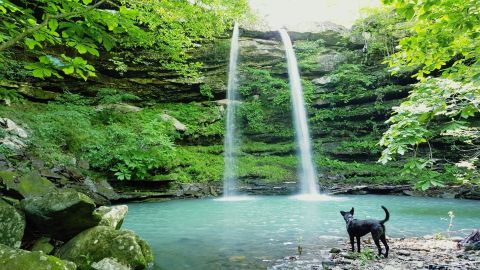 This 2-Mile Trail In Arkansas Leads To A Double Waterfall And A Waterfall Swimming Hole