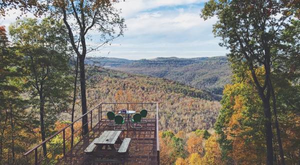 Featuring An Iron Deck That Stretches Over The Side Of A Mountain, Boulder Bluffs Cabins In Arkansas Offer An Exclusive View Of The Ozarks