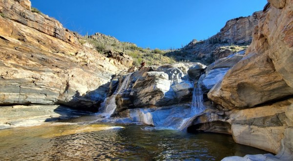 Visit Tanque Verde Falls In Arizona, A Hidden Gem Beach That Has Its Very Own Waterfall