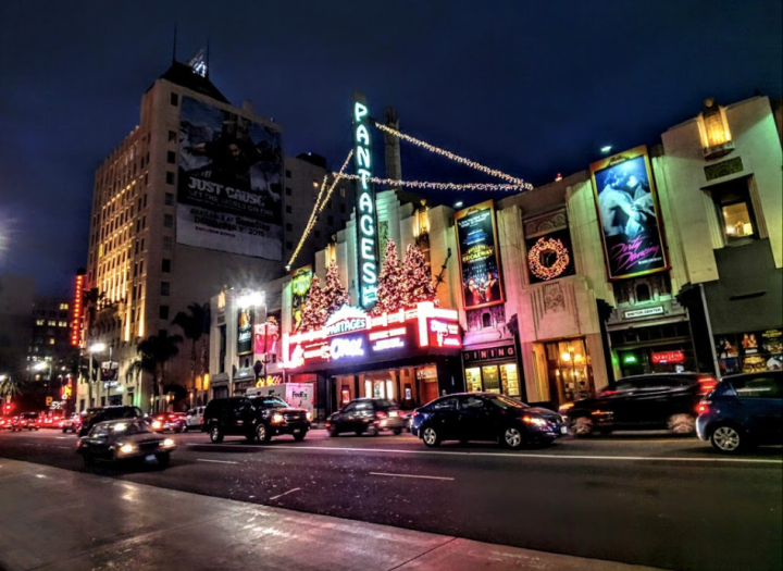 outside of Pantages Theater in Hollywood