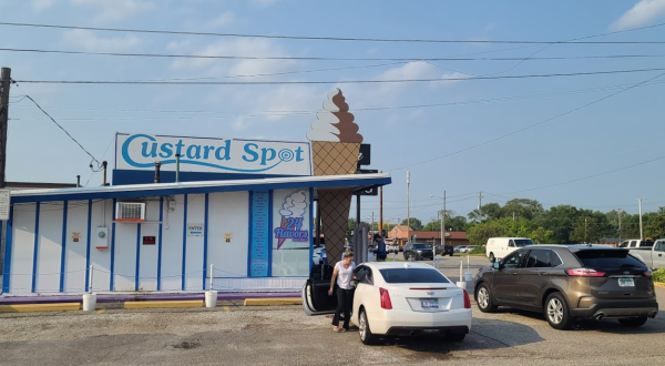 Look For The Big Cone At Custard Spot, A Sweet Ice Cream Shop In Michigan