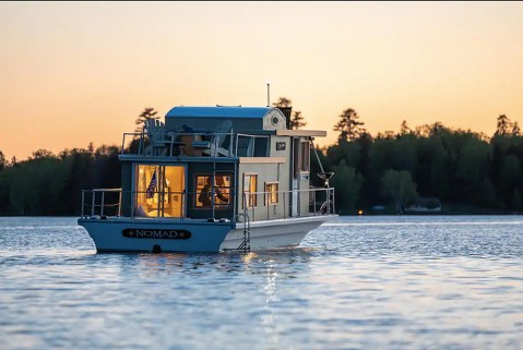 Wake Up On The Water With A Stay On This Rural Houseboat In Maine