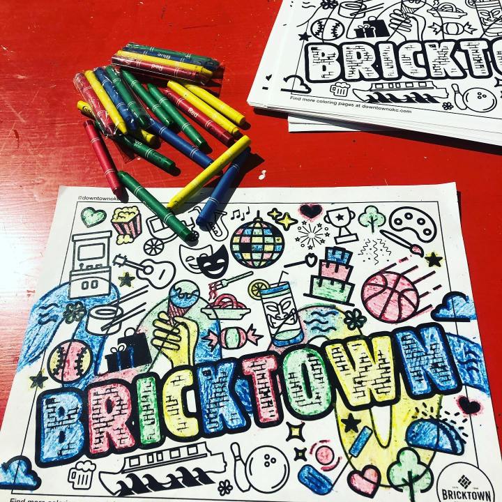 coloring at Bricktown Candy Company in Oklahoma