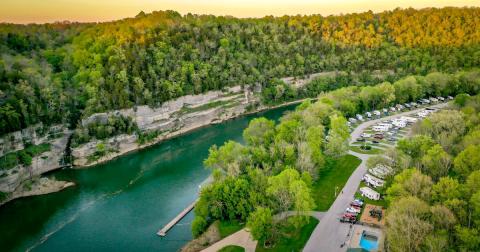 A Riverfront Campground, RV Park, And Marina That's Perfectly Situated In The Heart Of Kentucky's Bourbon Trail