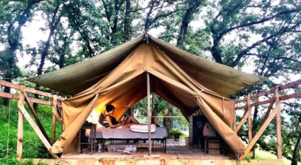 Sleep Among Towering Oaks At The Luna Valley Farm Glampground In Iowa