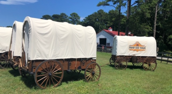Frontier Town In Maryland Offers Covered Wagon Camping And It’s A Unique Overnight Adventure