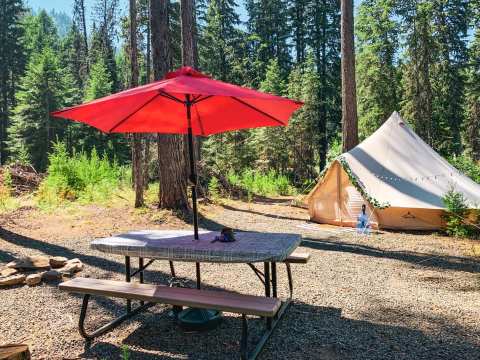 White Pine Camping Offers Luxurious Canvas Tent Setups At Several Campgrounds Around Idaho