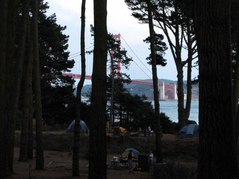 Kirby Cove Is A Tucked-Away Campground In Northern California With A Magnificent View Of The Golden Gate Bridge