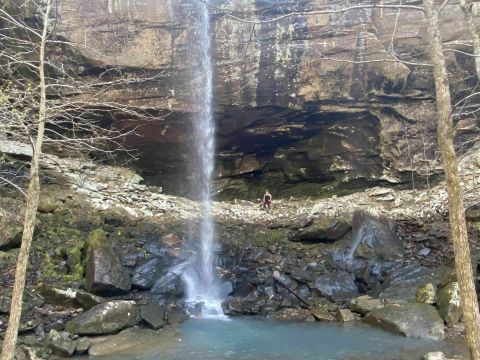Splash Around At The Bottom Of The 8th Tallest Waterfall After The 1.5-Mile Hike To Sweden Creek Falls In Arkansas