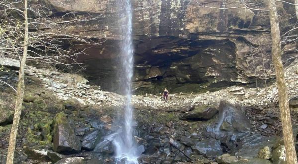 Splash Around At The Bottom Of The 8th Tallest Waterfall After The 1.5-Mile Hike To Sweden Creek Falls In Arkansas