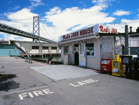 Enjoy Views Of The Bay Bridge With A Burger At The Legendary Red's Java House In Northern California