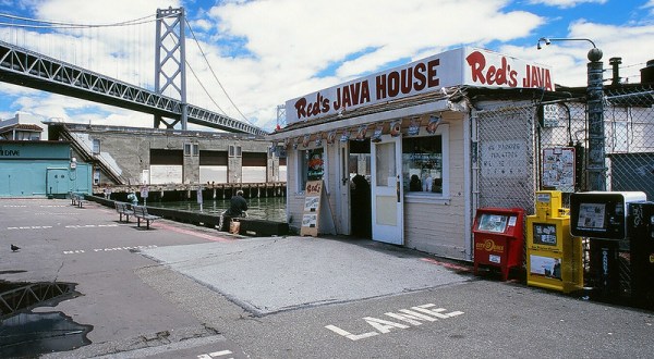 Enjoy Views Of The Bay Bridge With A Burger At The Legendary Red’s Java House In Northern California