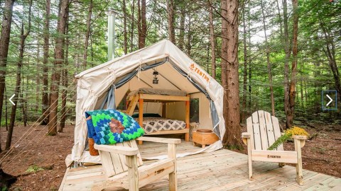 Snug Life Camping Near The Souhegan River In New Hampshire Lets You Glamp In Style