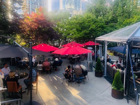 Enjoy Creative Cocktails And Cuisine On A Dreamy Garden Patio At Bake's Place In Washington
