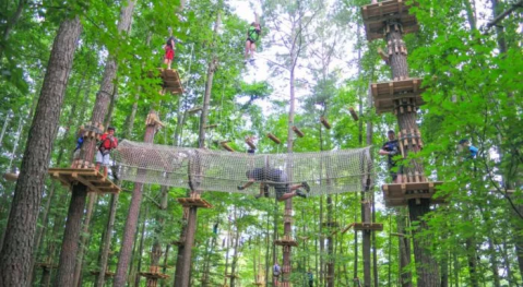 You'll Want To Ride The One Of A Kind Zip Lines Found At The Adventure Park In Connecticut