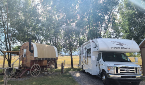 Sleep In A Sheep Camp Wagon When You Stay At Wonderland RV Park In Utah