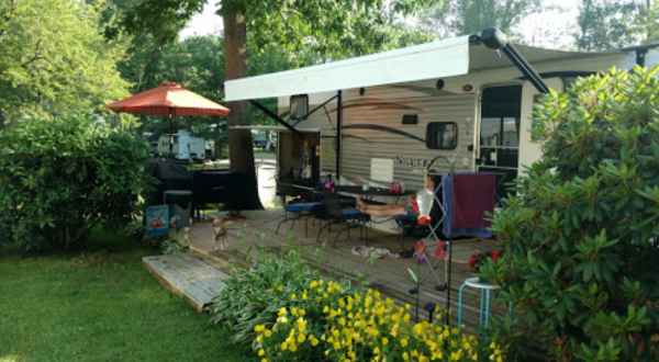 Camp Right Next To Chimney Bluffs State Park At Lake Bluff Campground In New York