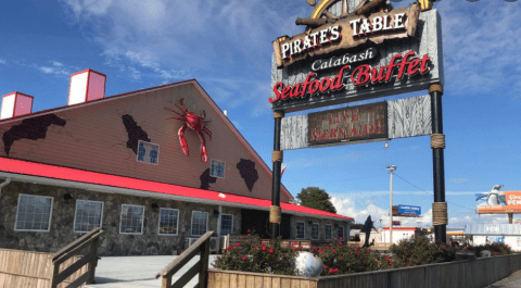 Dine With Mermaids At The Pirate's Table Calabash Seafood Buffet In South Carolina