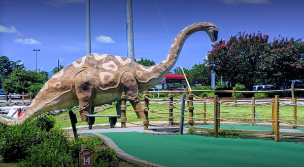 There’s A Dinosaur-Themed Mini-Golf Course In South Carolina, Professor Hacker’s Adventure, And You’ll Want To Go