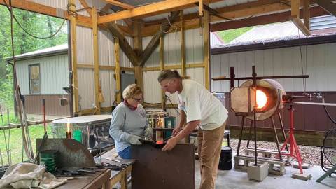 Make Your Own Blown Glass At The Hot Glass Studio On This One-Of-A-Kind Iowa Farm