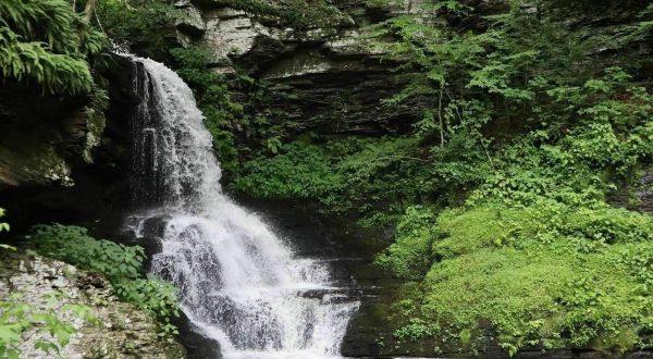 This Trail Leading To 8 Different Waterfalls Is Often Called The Niagara of Pennsylvania