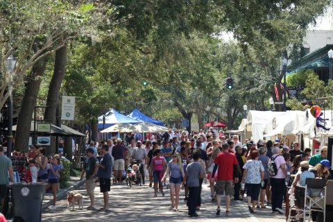 People Travel From All Over The State To Attend The Winter Park Autumn Art Festival In Florida