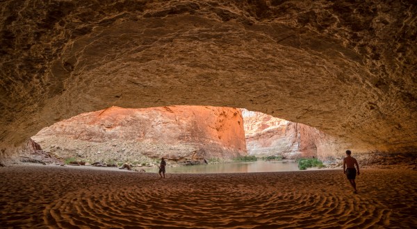 Paddle To A Massive Sand Cave Hiding At The Bottom Of The Grand Canyon In Arizona