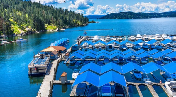 Coeur d’Alene Marina Boardwalk In Idaho Leads To One Of The Most Scenic Views In The State