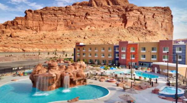 Cool Off Under A Waterfall At This Utah Hotel