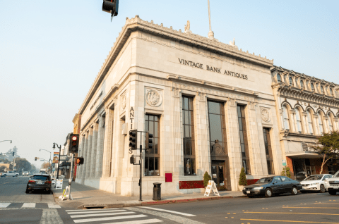 A Unique Antique Store Is Hiding Inside Of This Historic Bank In Northern California