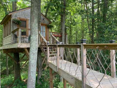 Sleep Among Towering Oaks And Pines At This Tree House In Rhode Island