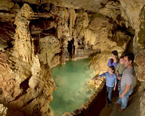 There's An Underground Creek In This Texas Cave And The Water Is A Mesmerizing Blue