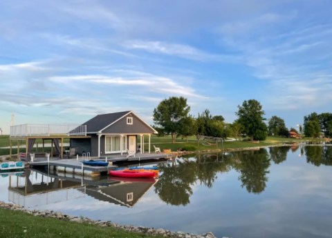 Enjoy Your Own Private Lake When You Spend The Night In This Quaint Missouri Cottage