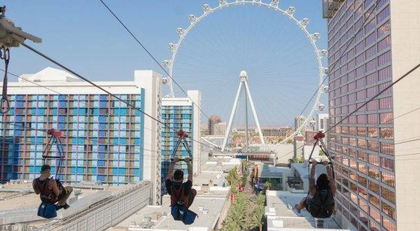Fly From The Top Of A 12-Story Tower On The Fly LINQ Zipline In Nevada