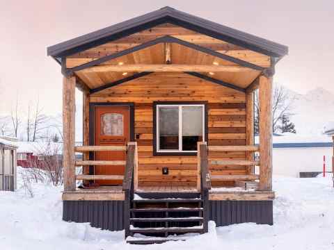 Escape To This Cozy Tiny Cabin In The Alaskan Winter Wonderland Of Valdez