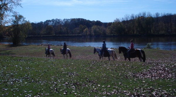 Take A Fall Trail Ride On Horseback At Cedar Valley Stables In Iowa