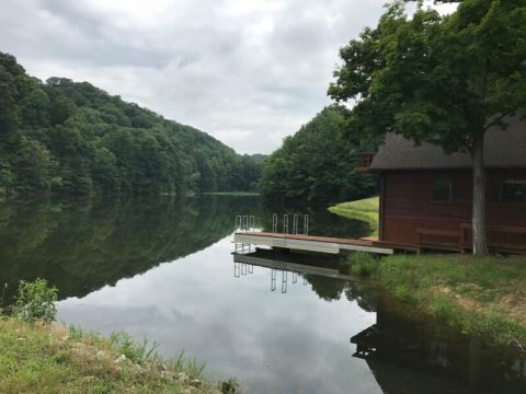 Enjoy Your Own Private Lake When You Spend The Night In This Quaint Indiana Cabin