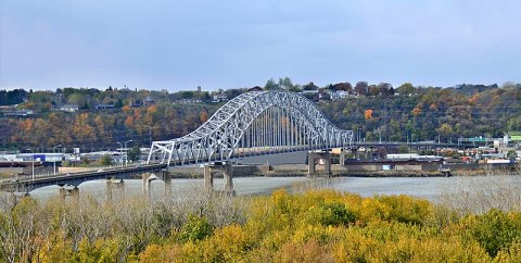 The Longest Bridge In Iowa Spans The Largest River In America