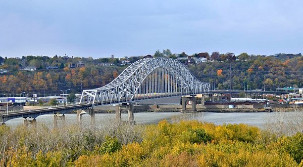 The Longest Bridge In Iowa Spans The Largest River In America