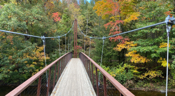 The Henry David Thoreau Swinging Bridge In Connecticut Will Make Your Stomach Drop