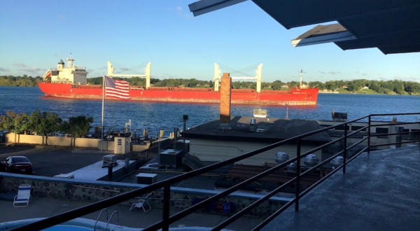 Watch Freighters Float By During Your Stay At This Peaceful Riverfront Hotel In Michigan