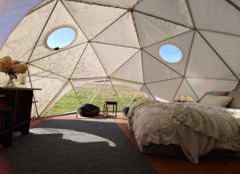 This Rustic Geodome Will Take Your Virginia Glamping Experience To A Whole New Level