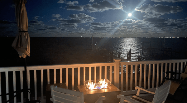 Sit By A Fire Overlooking Barnegat Bay In New Jersey At This Cozy Waterfront Rental