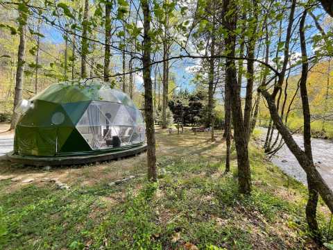 This Riverfront Geodome Will Take Your Georgia Glamping Experience To A Whole New Level