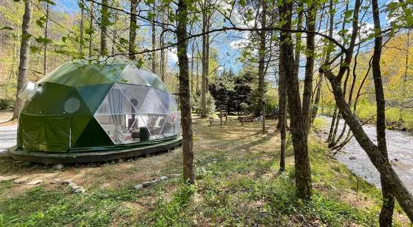 This Riverfront Geodome Will Take Your Georgia Glamping Experience To A Whole New Level