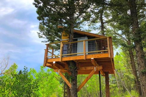 The Modern Tree House In The Sangre de Cristos In Colorado Let You Glamp In Style