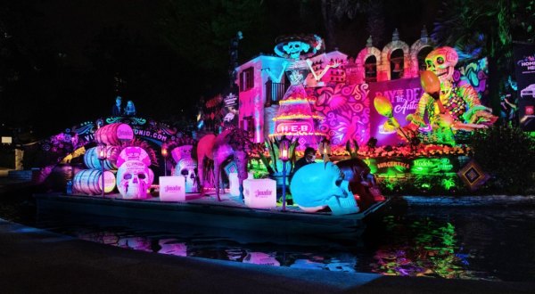 The San Antonio River Walk Will Explode With Color In A Boat Parade For Day Of The Dead