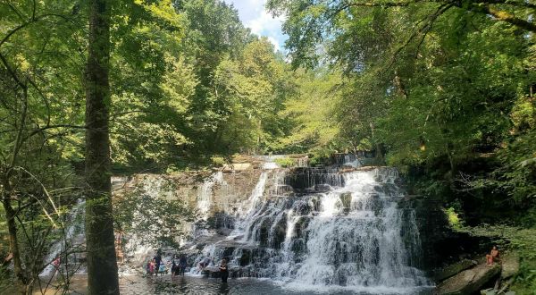 Take A Short Hike To A Stunning Waterfall On the Rutledge Falls Trail In Tennessee