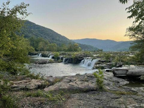 The Island Loop Trail In West Virginia Takes You From Sandstone Falls Into The Forest And Back