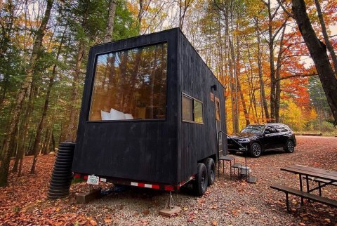 Stay In A Tiny Cabin In The Woods When You Book A Stay At Michigan's Getaway Barber Creek